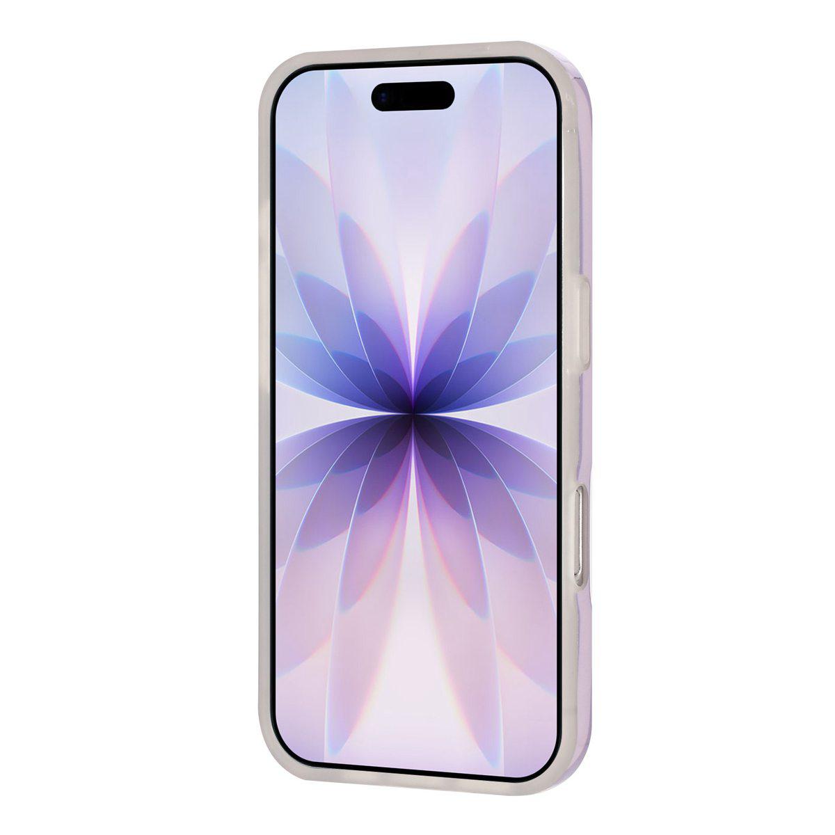 For iPhone 15 Pro Full Coverage IMD Printed Vertical Stripes TPU Phone Case - Purple - EDA009871311C