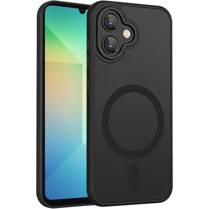 For Galaxy A06 5G XDcase Skin Feel Magnetic Frosted Phone Case with Lens Film - Black - EDA009873201B