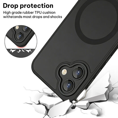 For Galaxy A06 5G XDcase Skin Feel Magnetic Frosted Phone Case with Lens Film - Black - EDA009873201B