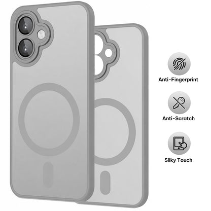 For Galaxy A06 5G XDcase Skin Feel Magnetic Frosted Phone Case with Lens Film - Grey - EDA009873201C