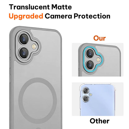 For Galaxy A06 5G XDcase Skin Feel Magnetic Frosted Phone Case with Lens Film - Grey - EDA009873201C