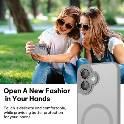 For Galaxy A06 5G XDcase Skin Feel Magnetic Frosted Phone Case with Lens Film - Grey - EDA009873201C