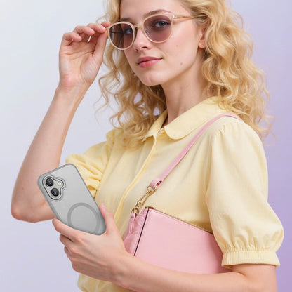 For Galaxy A06 5G XDcase Skin Feel Magnetic Frosted Phone Case with Lens Film - Grey - EDA009873201C