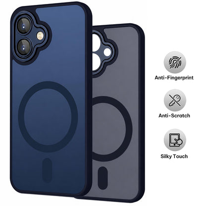 For Galaxy A06 5G XDcase Skin Feel Magnetic Frosted Phone Case with Lens Film - Dark Blue - EDA009873201D