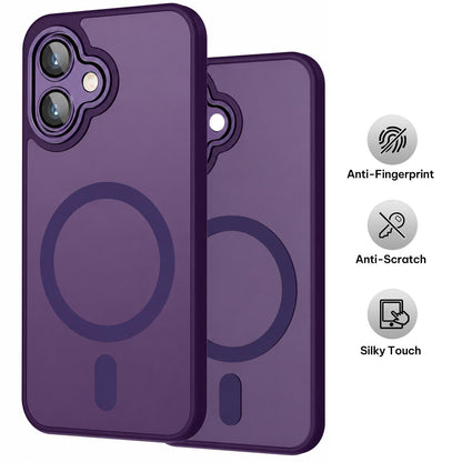 For Galaxy A06 5G XDcase Skin Feel Magnetic Frosted Phone Case with Lens Film - Purple - EDA009873201E