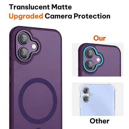 For Galaxy A06 5G XDcase Skin Feel Magnetic Frosted Phone Case with Lens Film - Purple - EDA009873201E