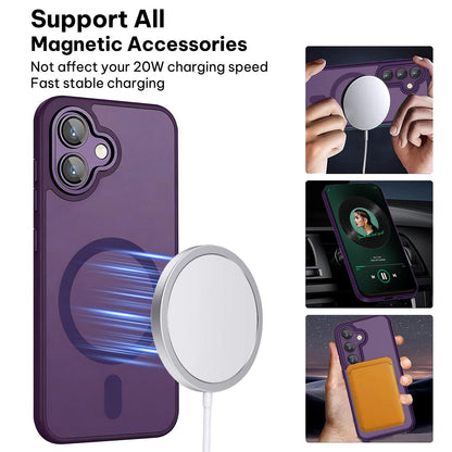 For Galaxy A06 5G XDcase Skin Feel Magnetic Frosted Phone Case with Lens Film - Purple - EDA009873201E
