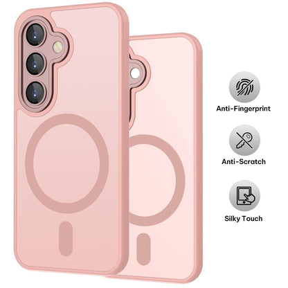For Galaxy A35 5G XDcase Skin Feel Magnetic Frosted Phone Case with Lens Film - Pink - EDA009873207A