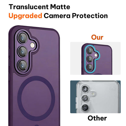 For Galaxy A36 5G XDcase Skin Feel Magnetic Frosted Phone Case with Lens Film - Purple - EDA009873208E