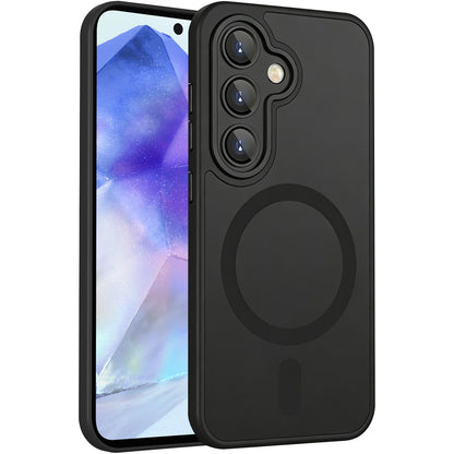 For Galaxy A55 5G XDcase Skin Feel Magnetic Frosted Phone Case with Lens Film - Black - EDA009873210B