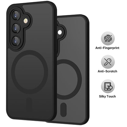 For Galaxy A55 5G XDcase Skin Feel Magnetic Frosted Phone Case with Lens Film - Black - EDA009873210B