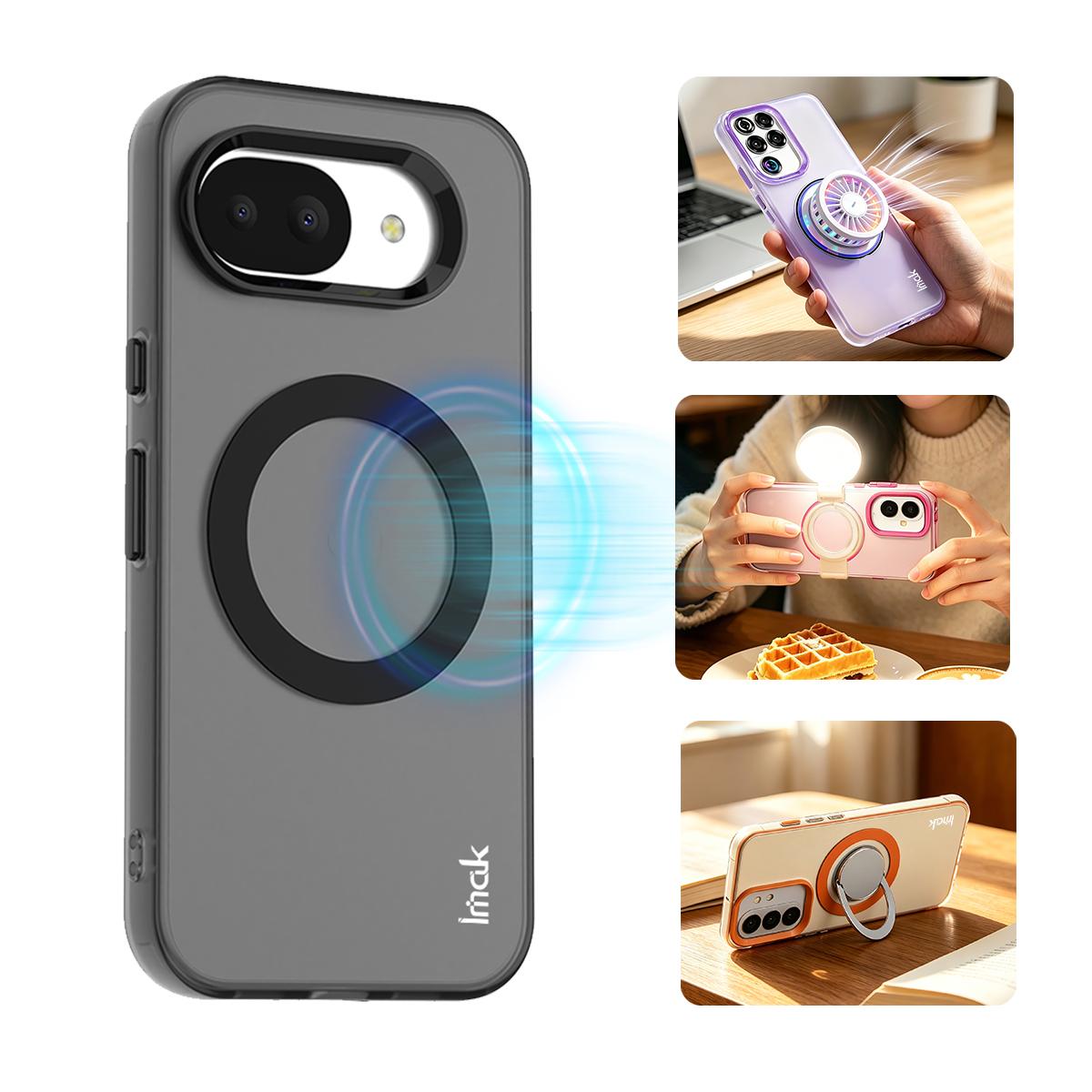 For Google Pixel 10a imak Candy Series Magnetic Shockproof Phone Case - Black - EDA009874401A
