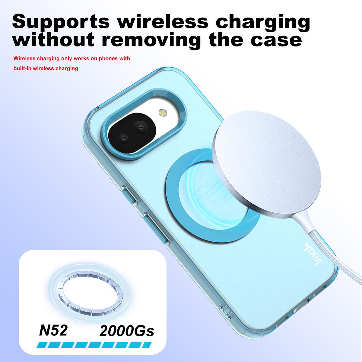 For Google Pixel 10a imak Candy Series Magnetic Shockproof Phone Case - Blue - EDA009874401B