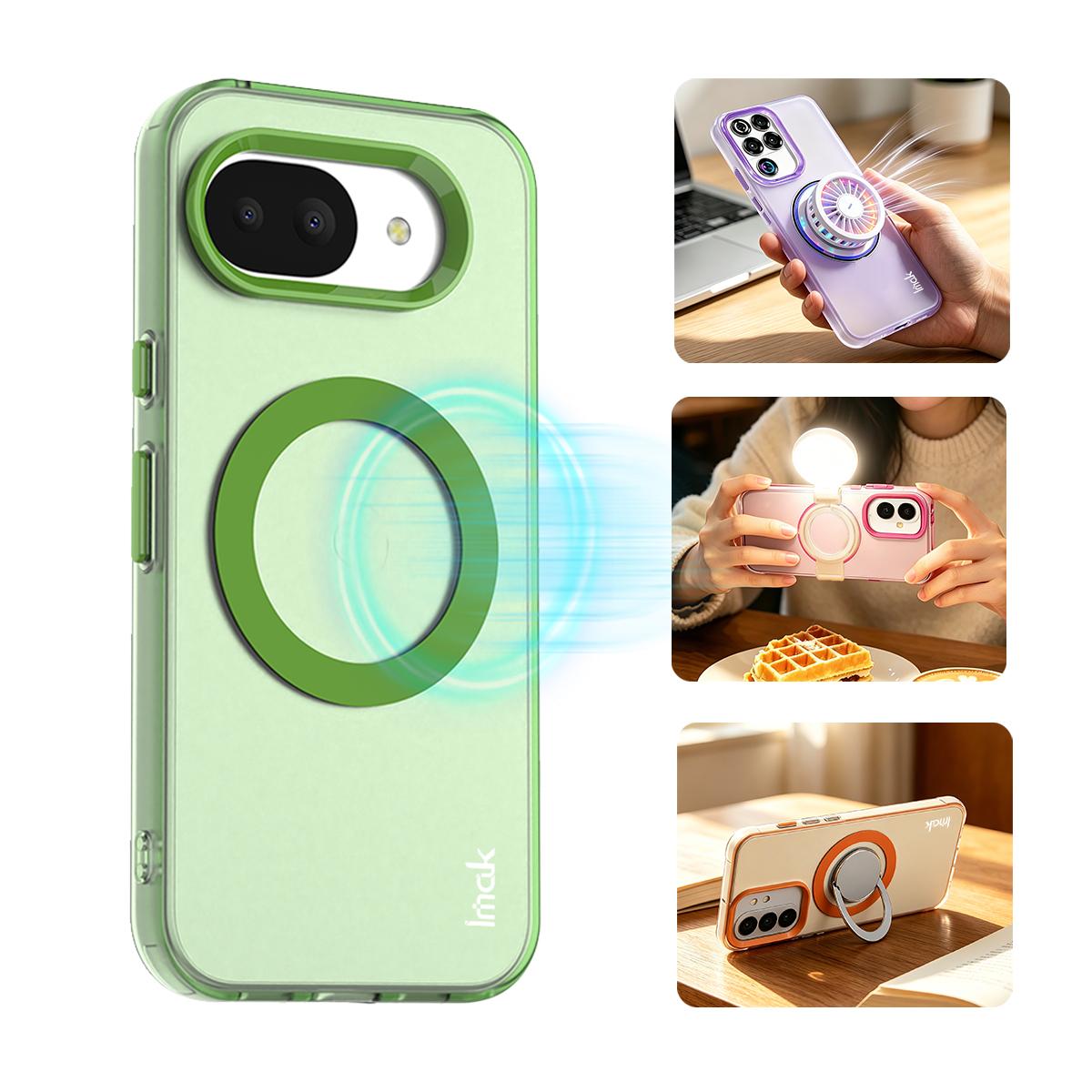 For Google Pixel 10a imak Candy Series Magnetic Shockproof Phone Case - Green - EDA009874401C