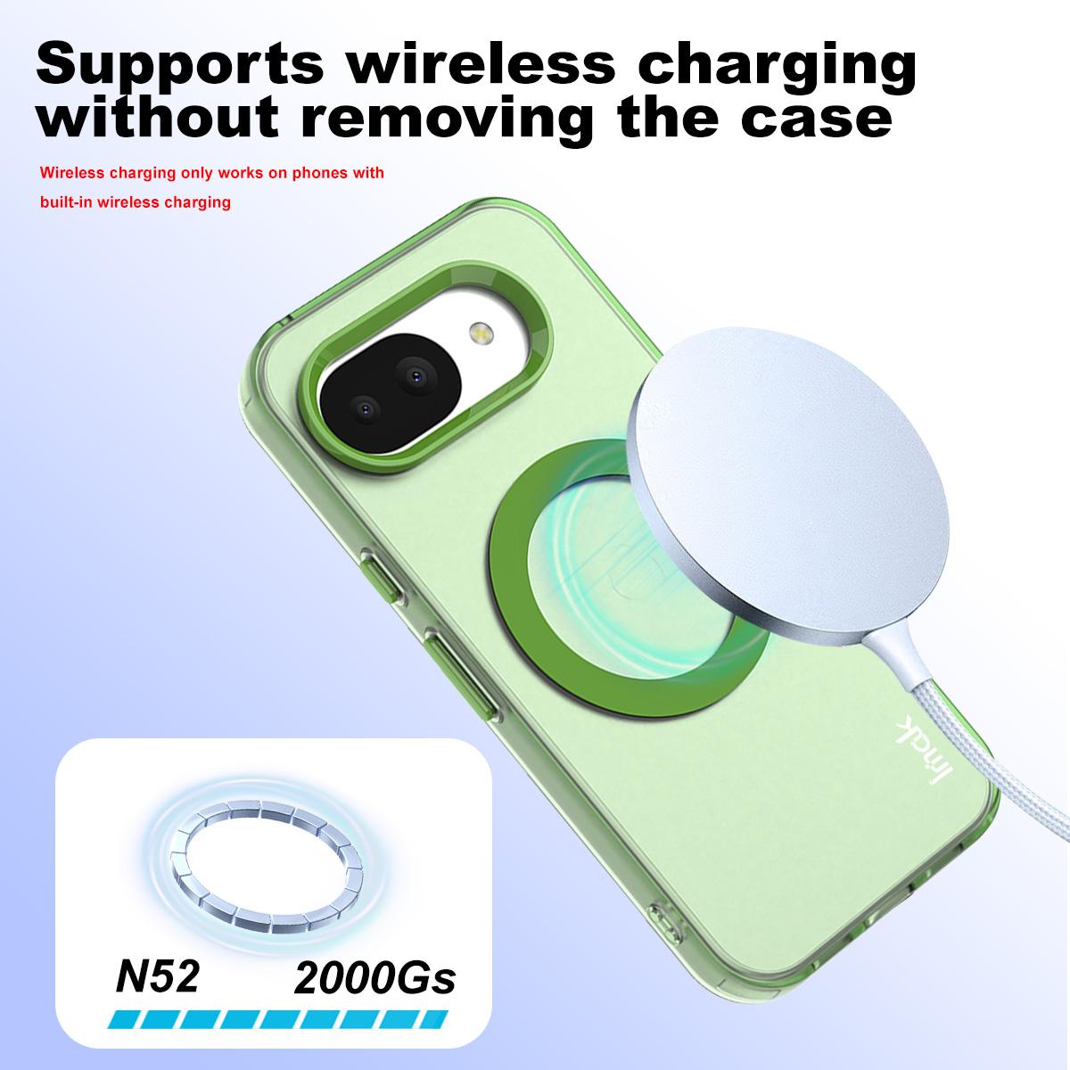 For Google Pixel 10a imak Candy Series Magnetic Shockproof Phone Case - Green - EDA009874401C