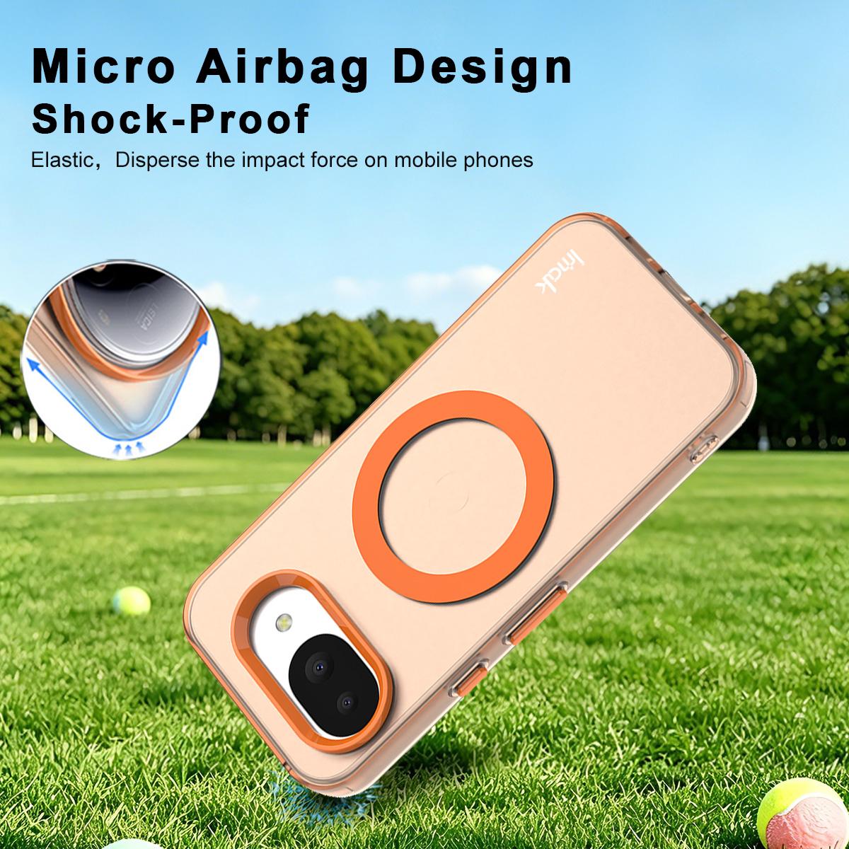 For Google Pixel 10a imak Candy Series Magnetic Shockproof Phone Case - Orange - EDA009874401D