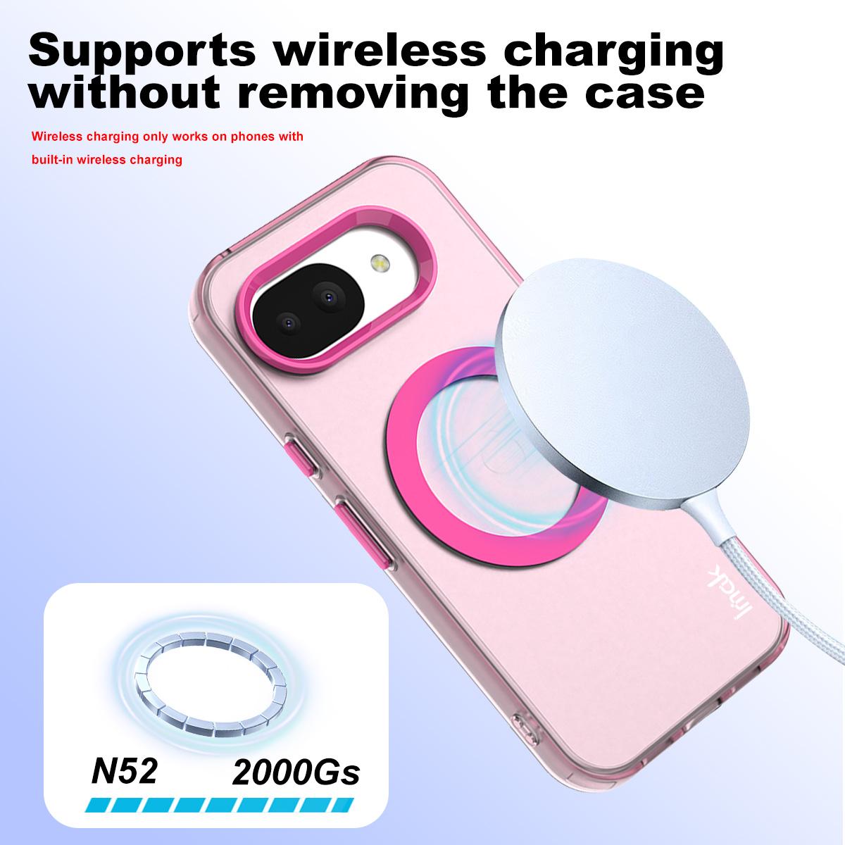 For Google Pixel 10a imak Candy Series Magnetic Shockproof Phone Case - Pink - EDA009874401E