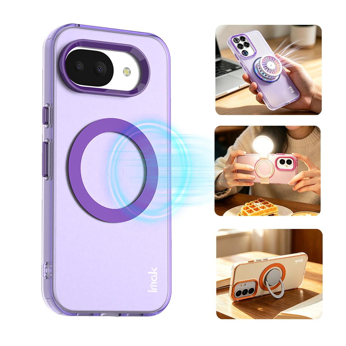For Google Pixel 10a imak Candy Series Magnetic Shockproof Phone Case - Purple - EDA009874401F