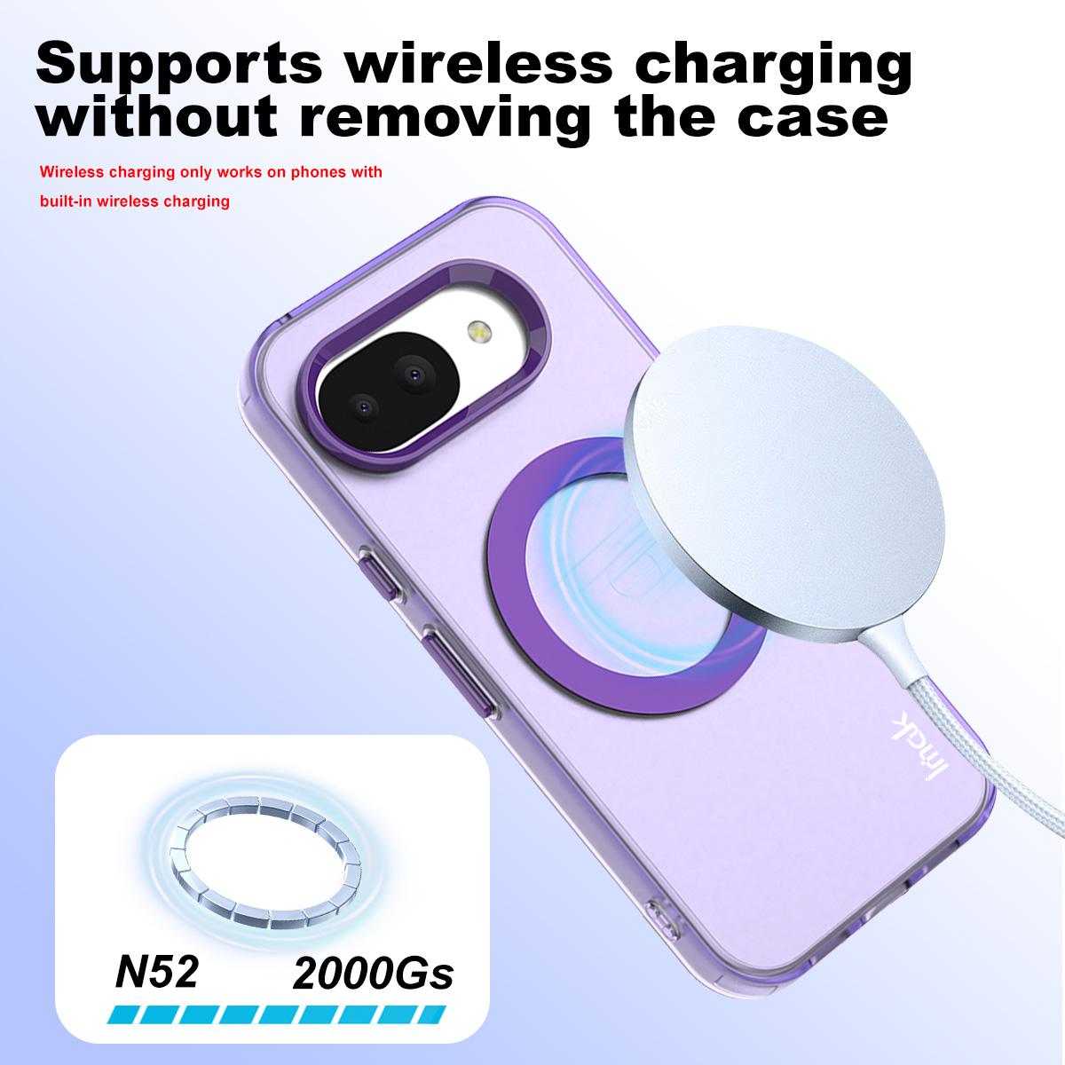For Google Pixel 10a imak Candy Series Magnetic Shockproof Phone Case - Purple - EDA009874401F