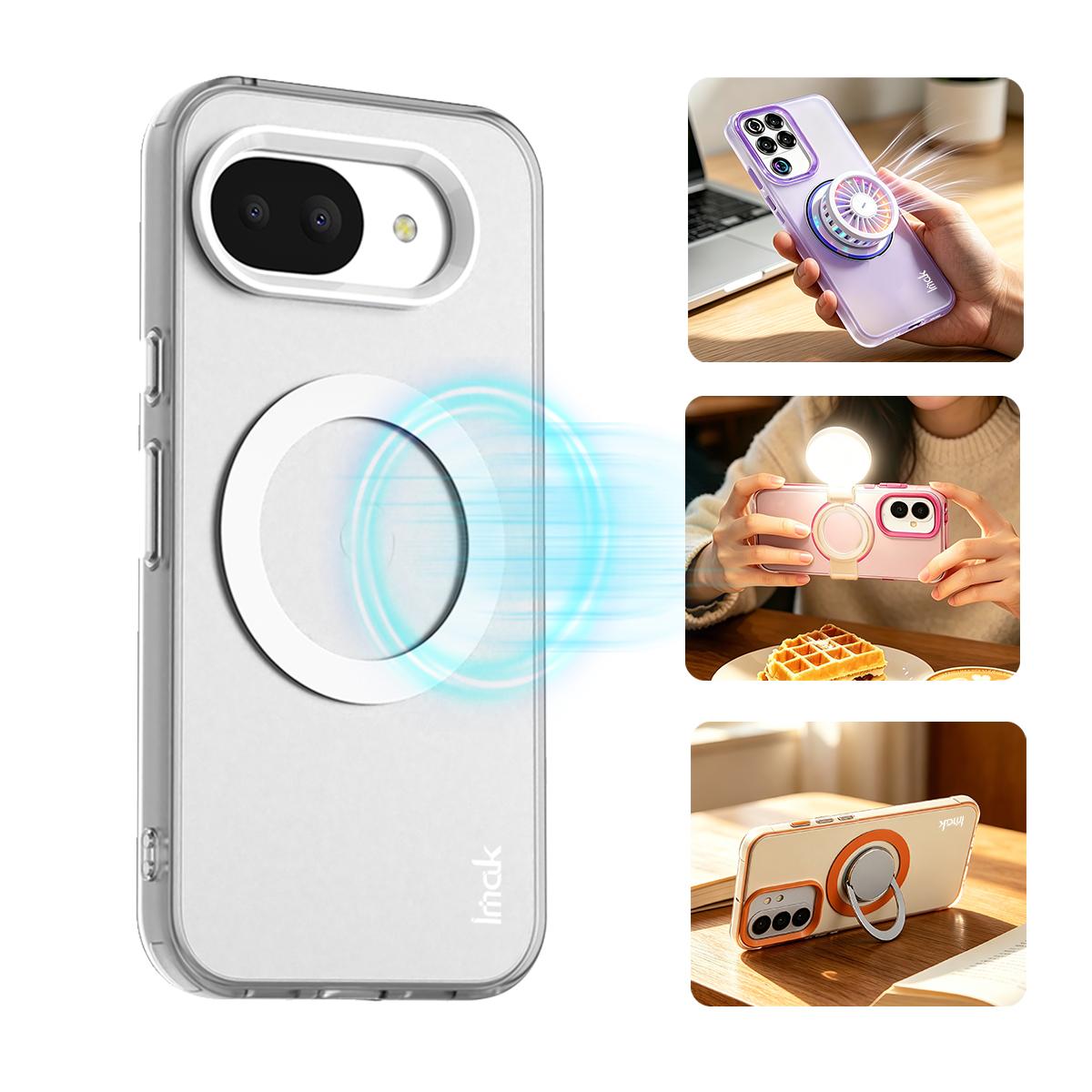 For Google Pixel 10a imak Candy Series Magnetic Shockproof Phone Case - White - EDA009874401G