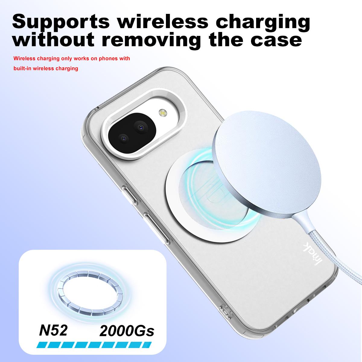 For Google Pixel 10a imak Candy Series Magnetic Shockproof Phone Case - White - EDA009874401G