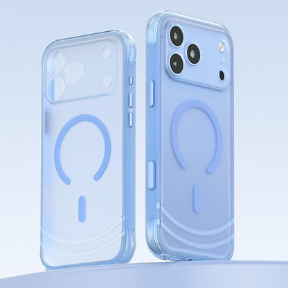 For iPhone 17 Pro QN2 Skin-Friendly AirBag Magnetic Shockproof Phone Case - Sky Blue - EDA009883401A