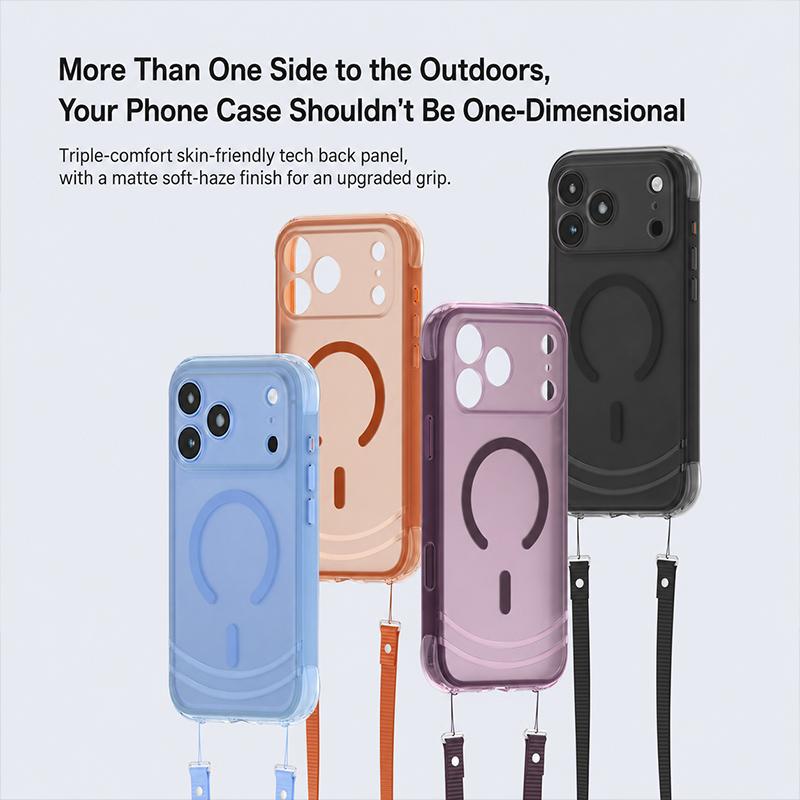 For iPhone 17 Pro QN2 Skin-Friendly AirBag Magnetic Shockproof Phone Case - Sky Blue - EDA009883401A