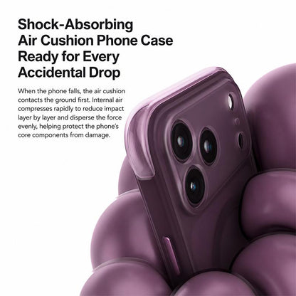 For iPhone 17 Pro QN2 Skin-Friendly AirBag Magnetic Shockproof Phone Case - Purple - EDA009883401B