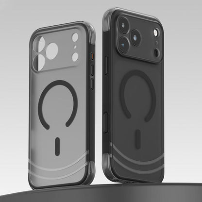 For iPhone 17 Pro QN2 Skin-Friendly AirBag Magnetic Shockproof Phone Case - Black - EDA009883401C
