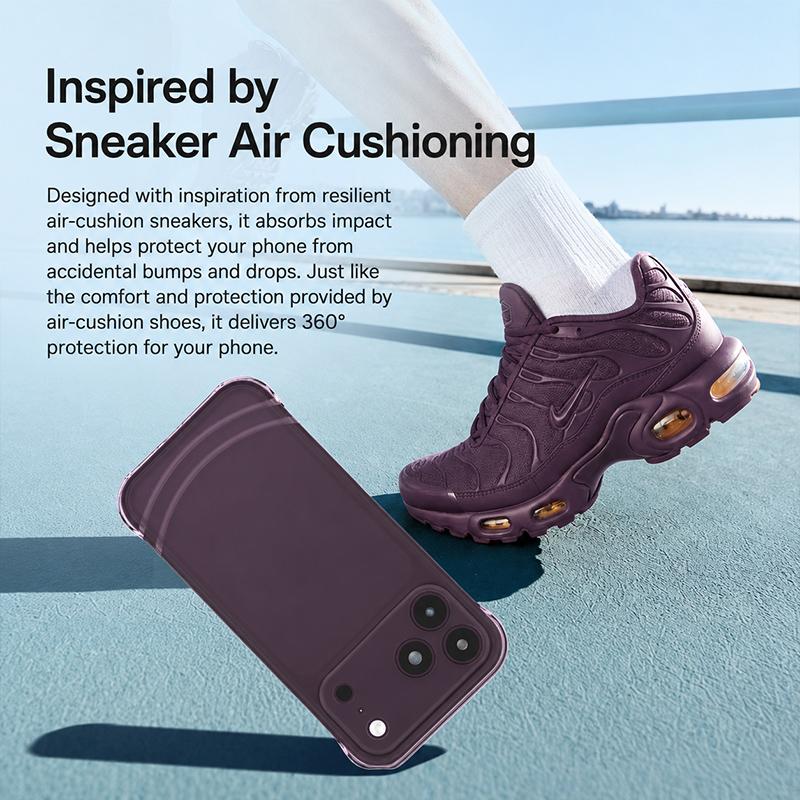 For iPhone 17 Pro QN2 Skin-Friendly AirBag Magnetic Shockproof Phone Case - Dark Blue - EDA009883401D