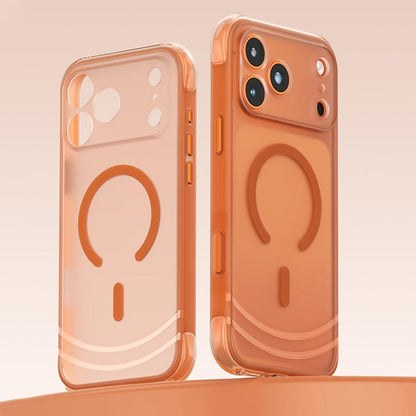 For iPhone 17 Pro QN2 Skin-Friendly AirBag Magnetic Shockproof Phone Case - Orange - EDA009883401E