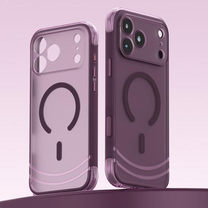 For iPhone 18 Pro QN2 Skin-Friendly AirBag Magnetic Shockproof Phone Case - Purple - EDA009883403B