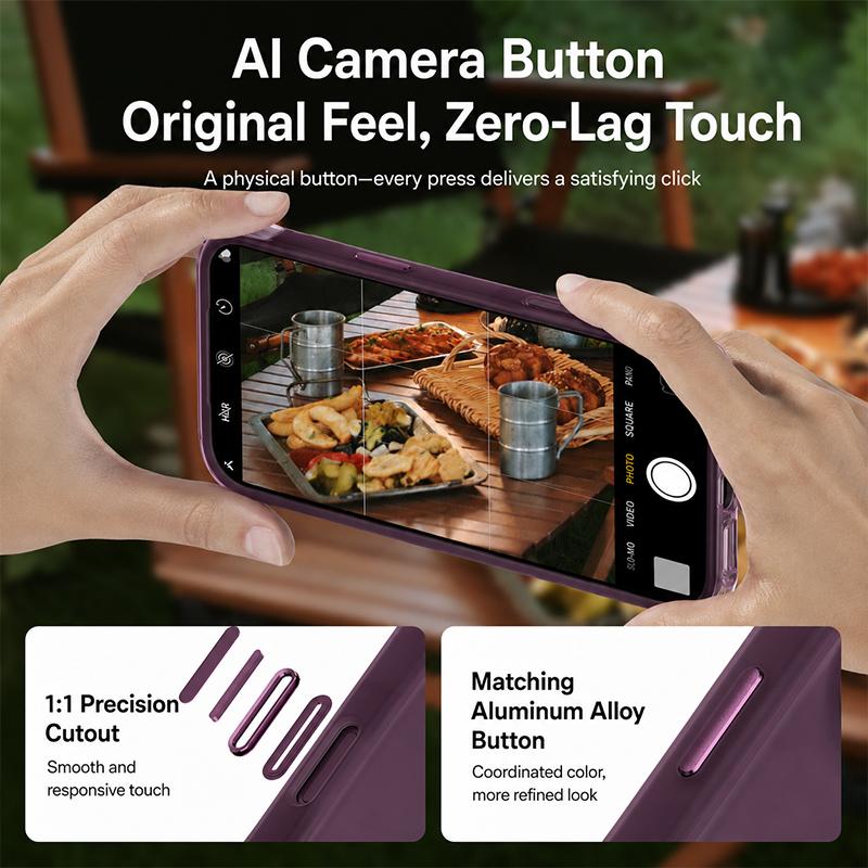 For iPhone 18 Pro Max QN2 Skin-Friendly AirBag Magnetic Shockproof Phone Case with 360 Rotation Holder - Orange - EDA009883602E