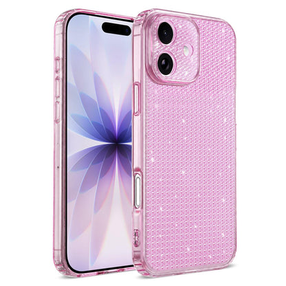 For iPhone 18 Sparkling Diamond Glitter Airbag Phone Case - Pink - EDA009883701C