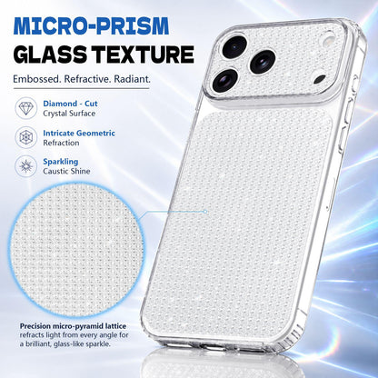 For iPhone 18 Pro Sparkling Diamond Glitter Airbag Phone Case - White - EDA009883702A