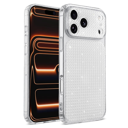For iPhone 17 Pro Max Sparkling Diamond Glitter Airbag Phone Case - White - EDA009883704A