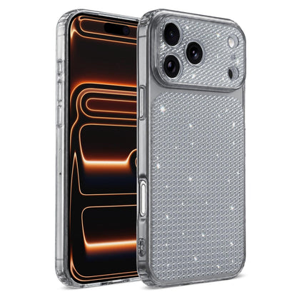 For iPhone 17 Pro Sparkling Diamond Glitter Airbag Phone Case - Black - EDA009883705D