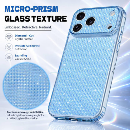 For iPhone 15 Sparkling Diamond Glitter Airbag Phone Case - Blue - EDA009883712E