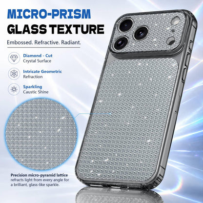 For iPhone 12 Pro Sparkling Diamond Glitter Airbag Phone Case - Black - EDA009883721D