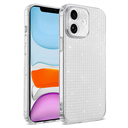 For iPhone 11 Sparkling Diamond Glitter Airbag Phone Case - White - EDA009883723A