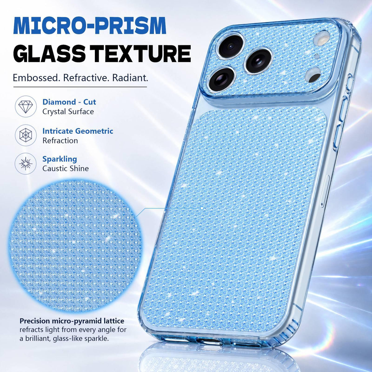 For iPhone 11 Sparkling Diamond Glitter Airbag Phone Case - Blue - EDA009883723E