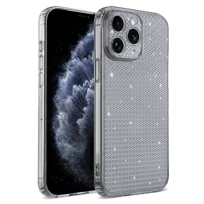 For iPhone 11 Pro Sparkling Diamond Glitter Airbag Phone Case - Black - EDA009883724D