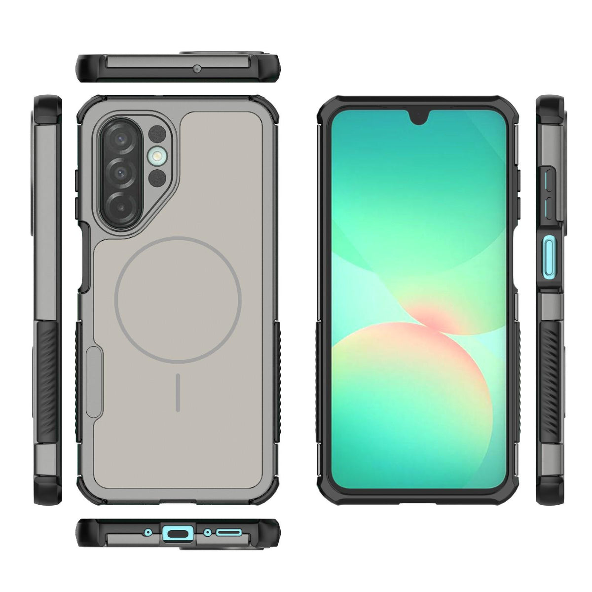 For Galaxy A26 5G/A17/A18 5G Heat Dissipation Air Shockproof TPU + PC Magsafe Phone Case - Gray - EDA009885301B