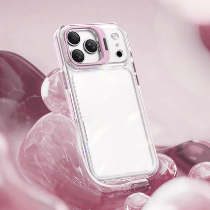 For iPhone 18 Pro Max Lens Frame Holder Acrylic TPU Phone Case - Clear Pink - EDA009890902B