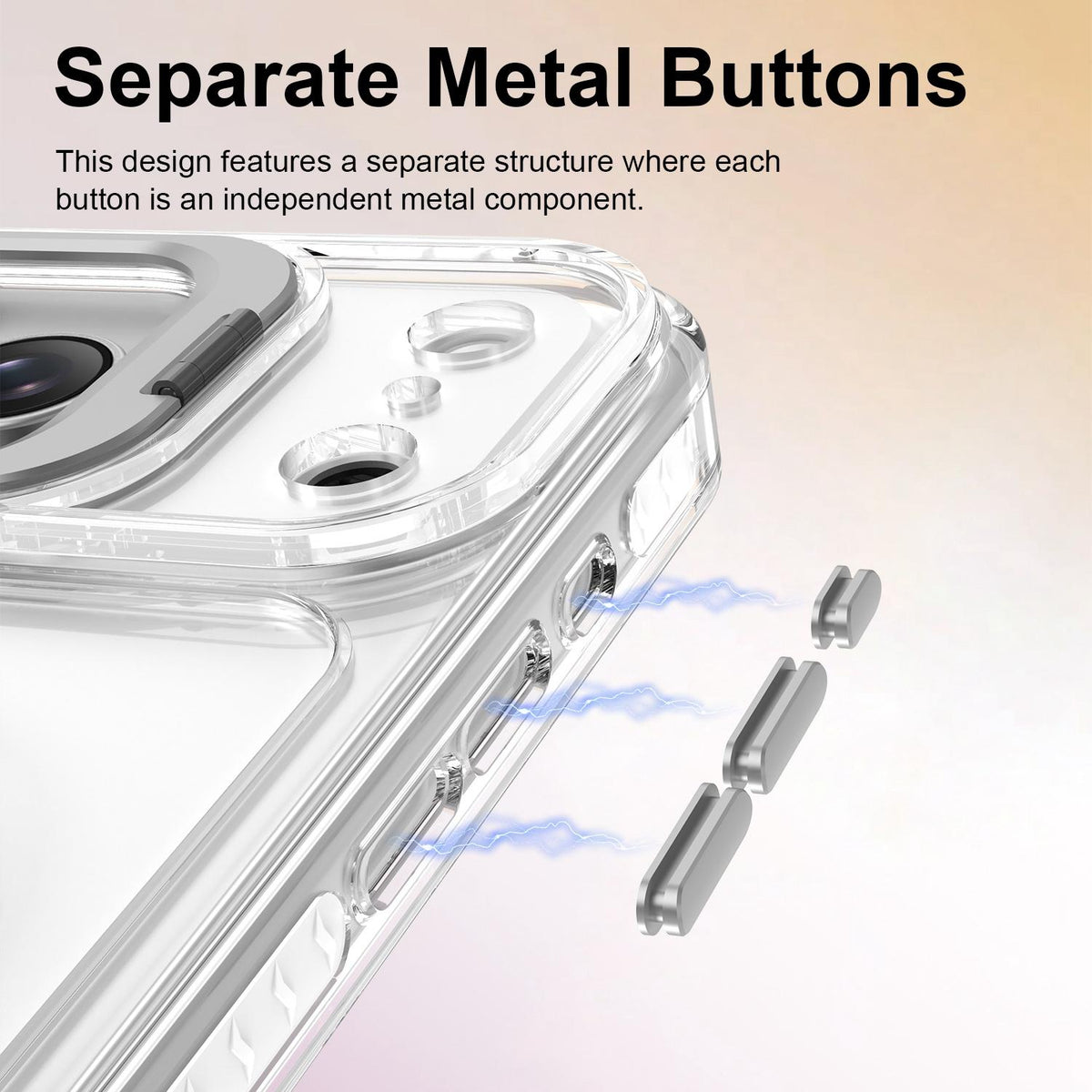 For iPhone 18 Pro Max Lens Frame Holder Acrylic TPU Phone Case - Transparent - EDA009890902D
