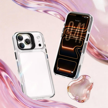 For iPhone 17 Pro Max Lens Frame Holder Acrylic TPU Phone Case - Clear Black - EDA009890903C
