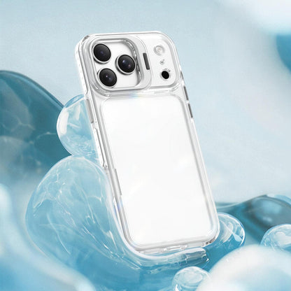 For iPhone 17 Pro Max Lens Frame Holder Acrylic TPU Phone Case - Transparent - EDA009890903D