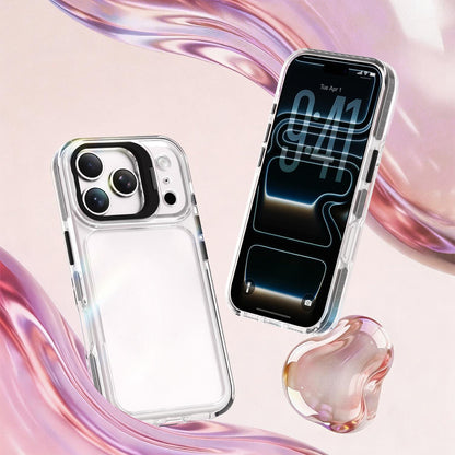 For iPhone 17 Pro Lens Frame Holder Acrylic TPU Phone Case - Clear Black - EDA009890904C