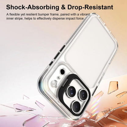 For iPhone 17 Pro Lens Frame Holder Acrylic TPU Phone Case - Clear Black - EDA009890904C
