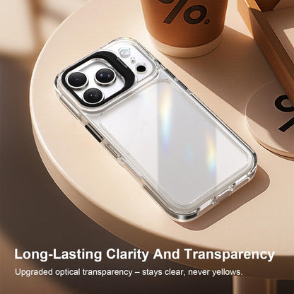 For iPhone 17 Pro Lens Frame Holder Acrylic TPU Phone Case - Clear Black - EDA009890904C